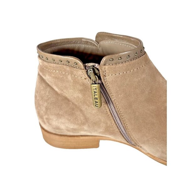 ITALEAU Miralda Beige Studded Waterproof Side Zip Ankle Booties EU 39 US 8.5 - Picture 8 of 14